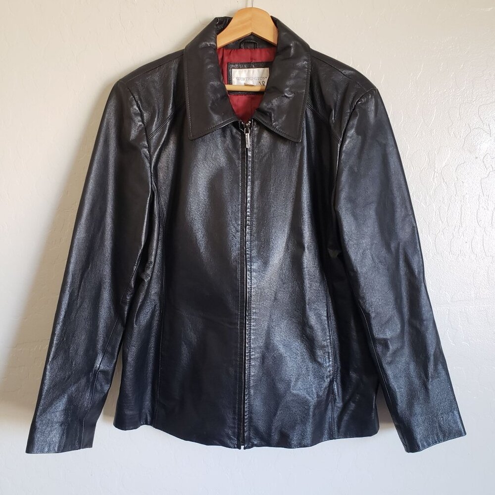 Worthington Black Leather Jacket